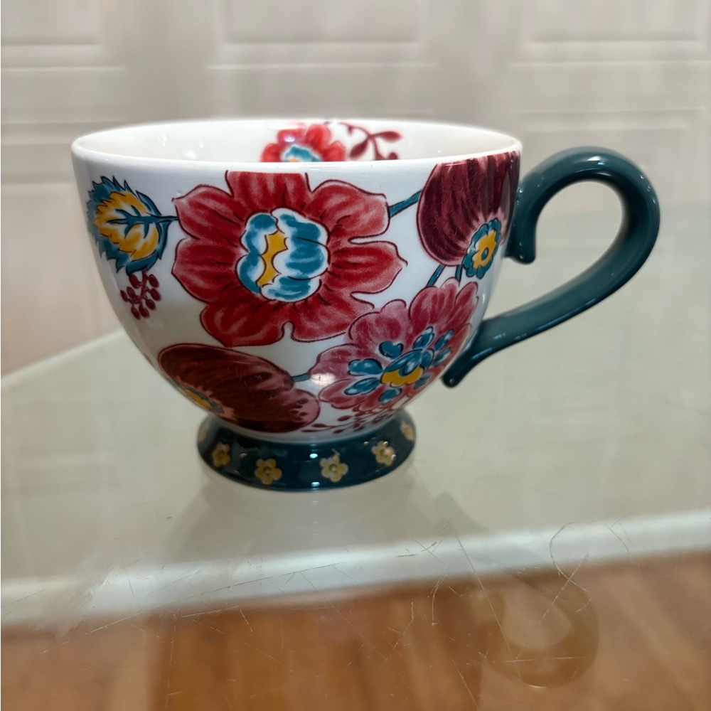 Potter's Studio Coffee Mug Colorful Abstract Design Floral . New.
